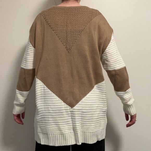 Two tone drop shoulder sweater - Picture 2 of 4
